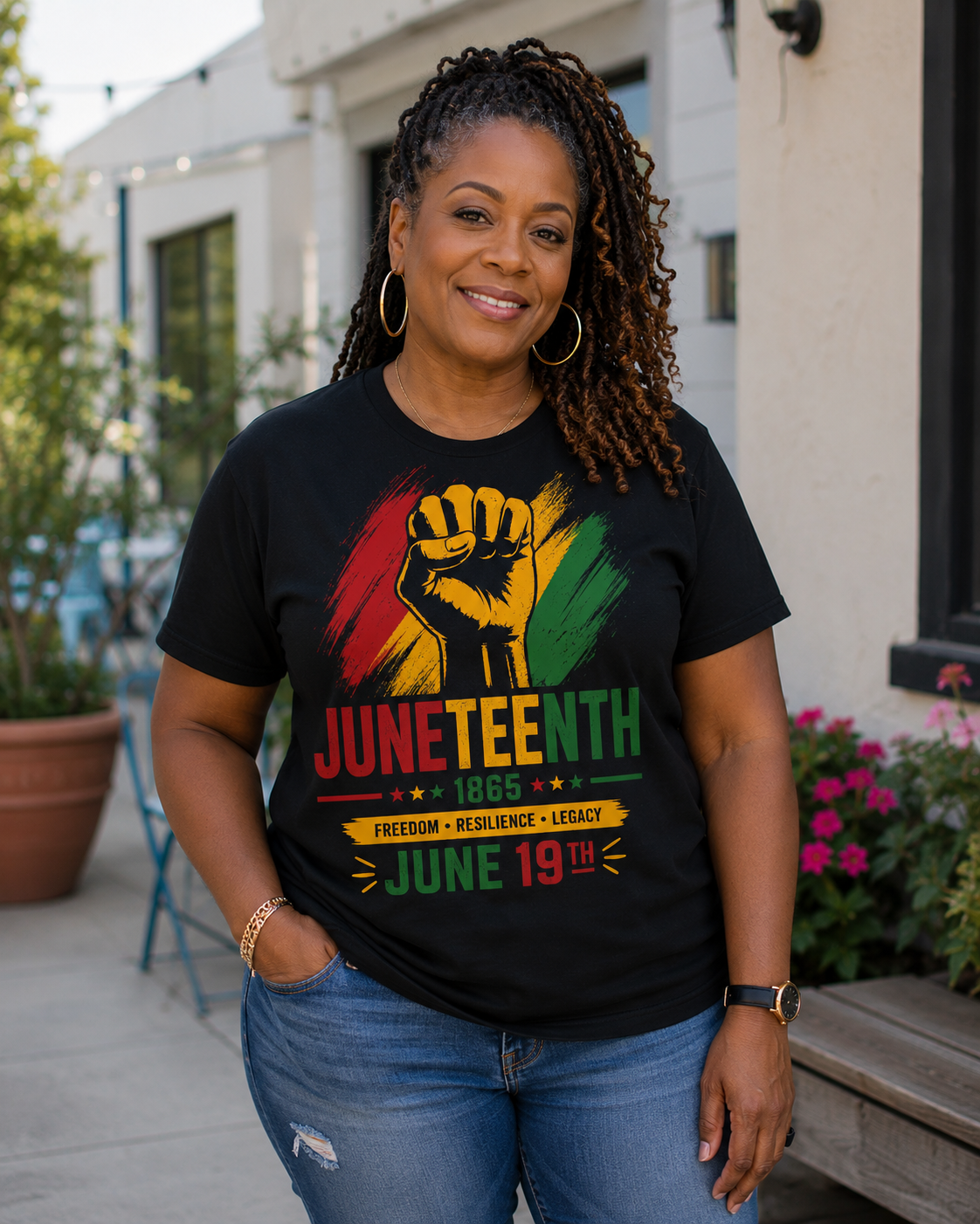 Freedom. Resilience. Legacy. Juneteenth Tee 1 (Women)