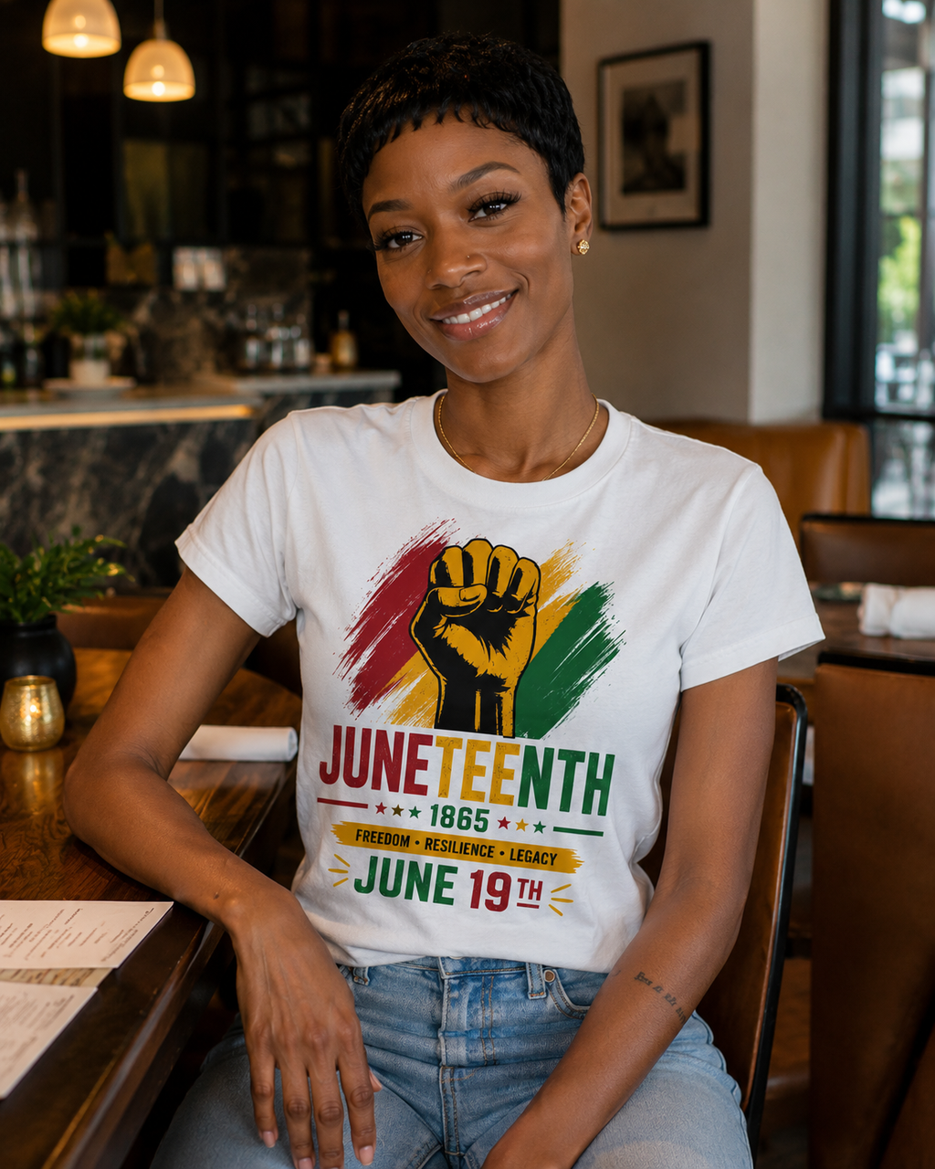Freedom. Resilience. Legacy. Juneteenth Tee 2 (Women)