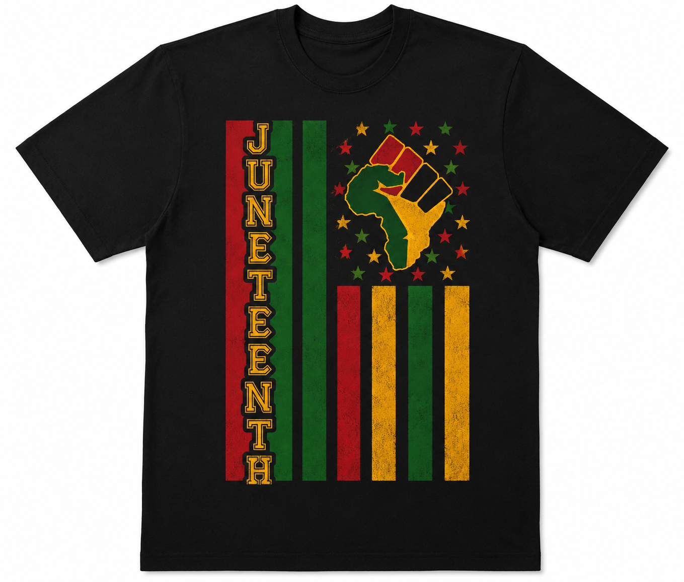 Juneteenth Power Flag Tee 1 (Men)