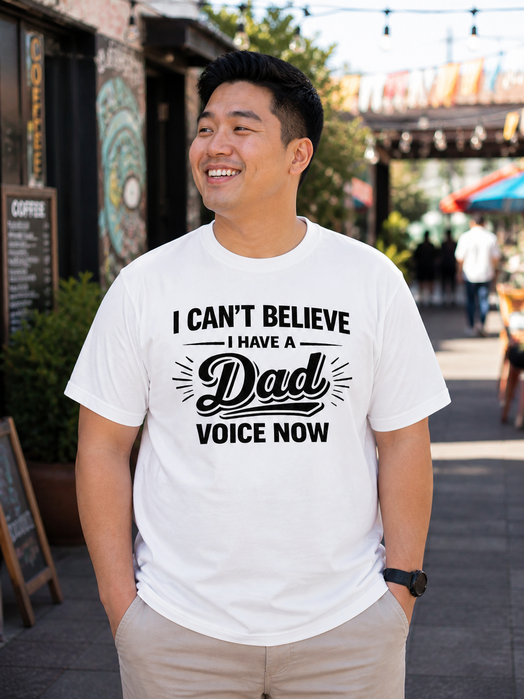 Dad Voice Activated Shirt (White)